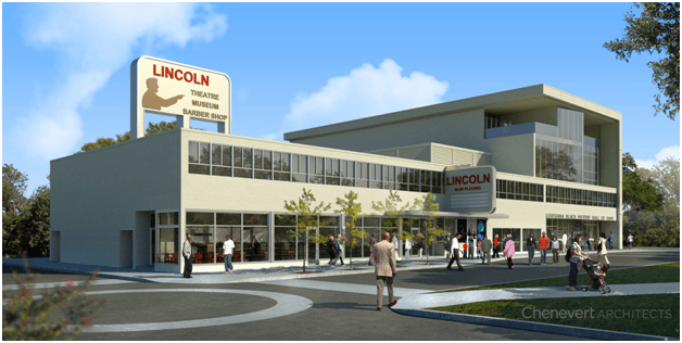 The Historic Lincoln Theater in Baton Rouge. Photo Credit to Chenevert Architects.